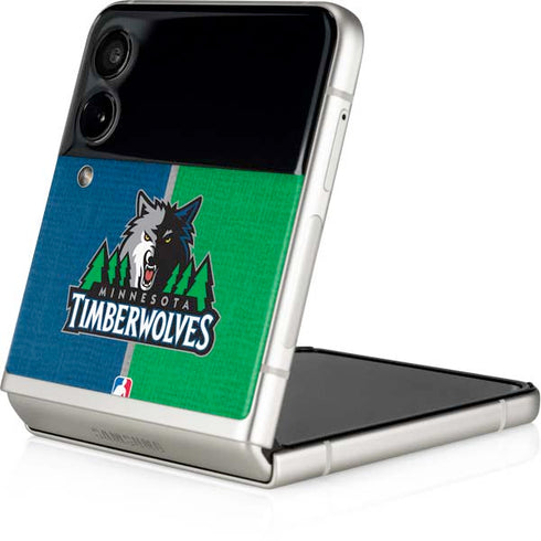 NBA Minnesota Timberwolves Canvas Galaxy Z Flip4 5G Skin